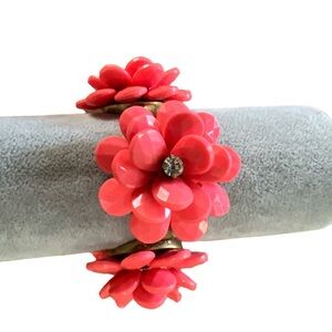 J. Crew Orange Flower Bracelet